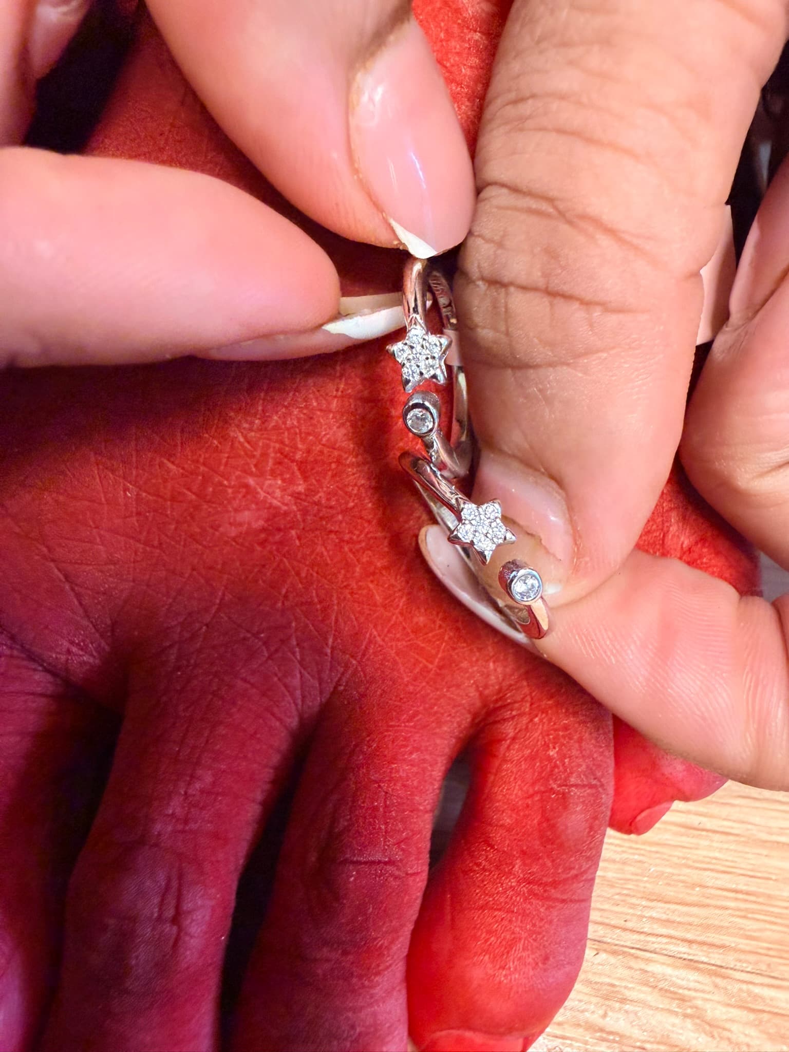 925 Silver CZ Star Toe Ring (Pair) 3
