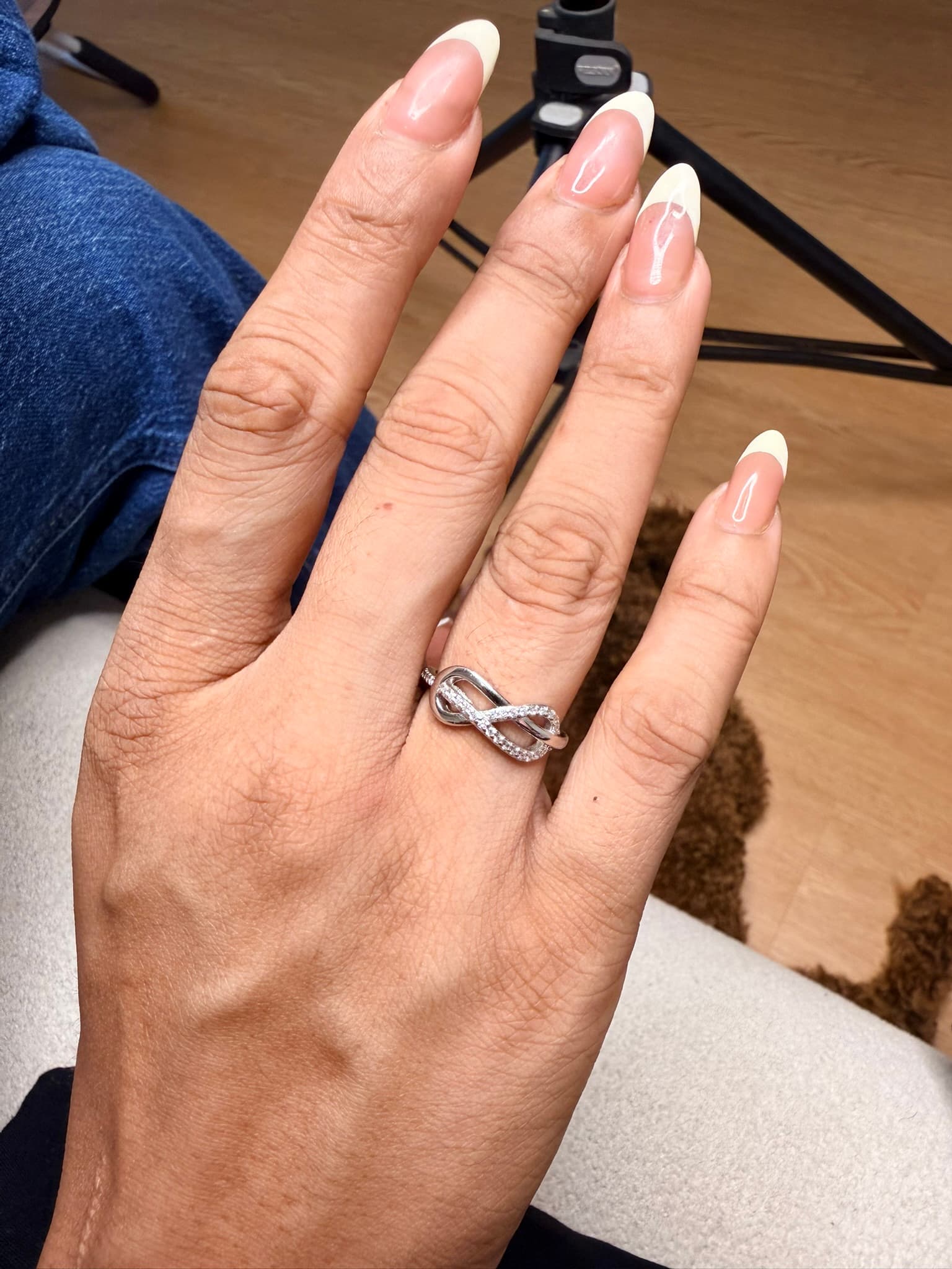 Intertwined Sparkle Ring