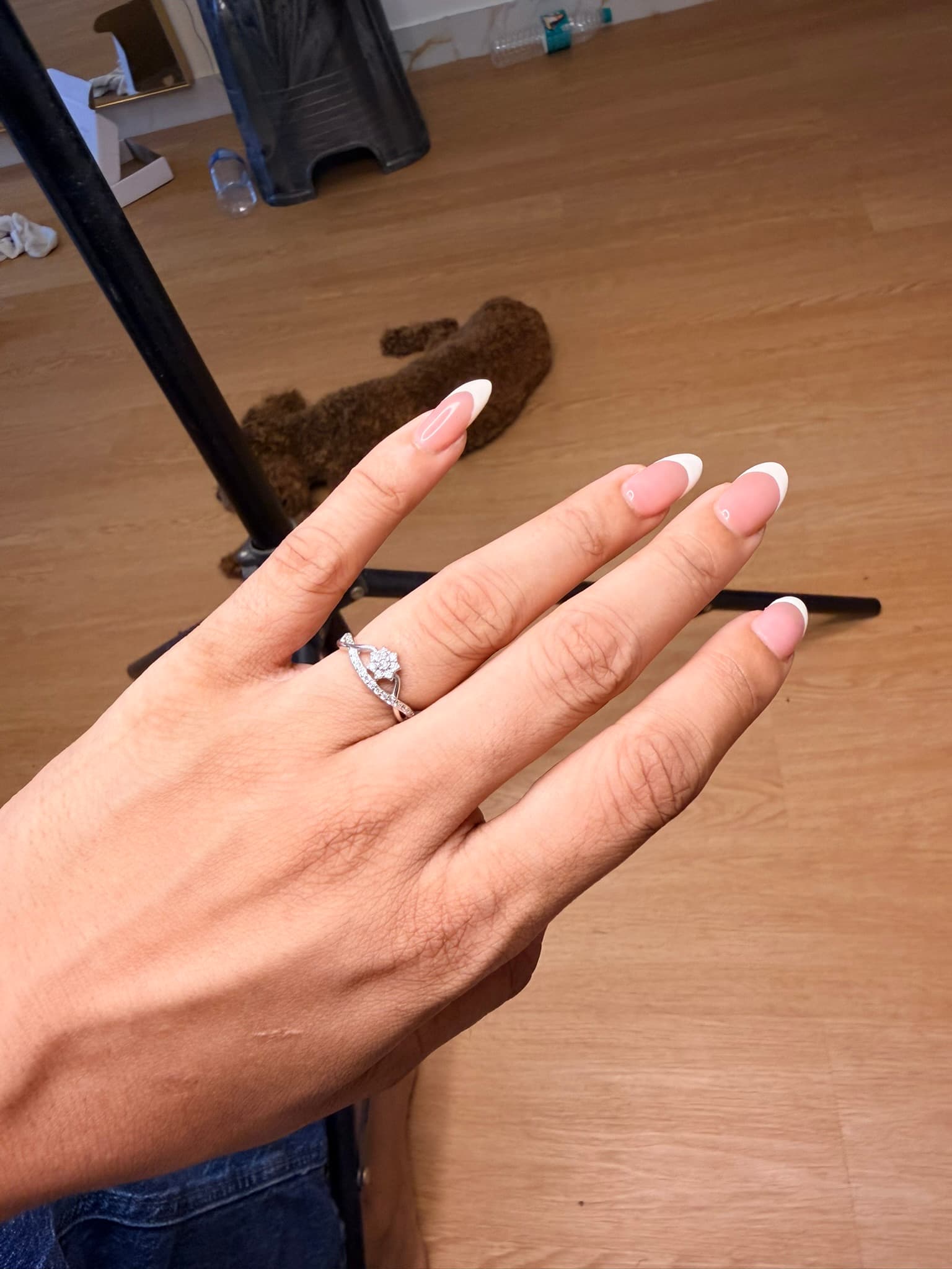 Floral Twist Silver Ring