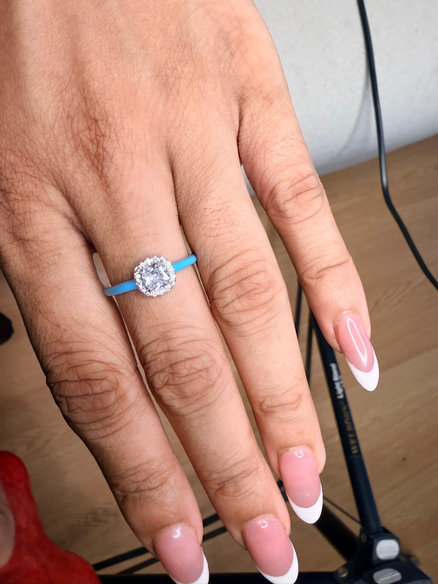 Radiant Cushion-Cut Silver Ring