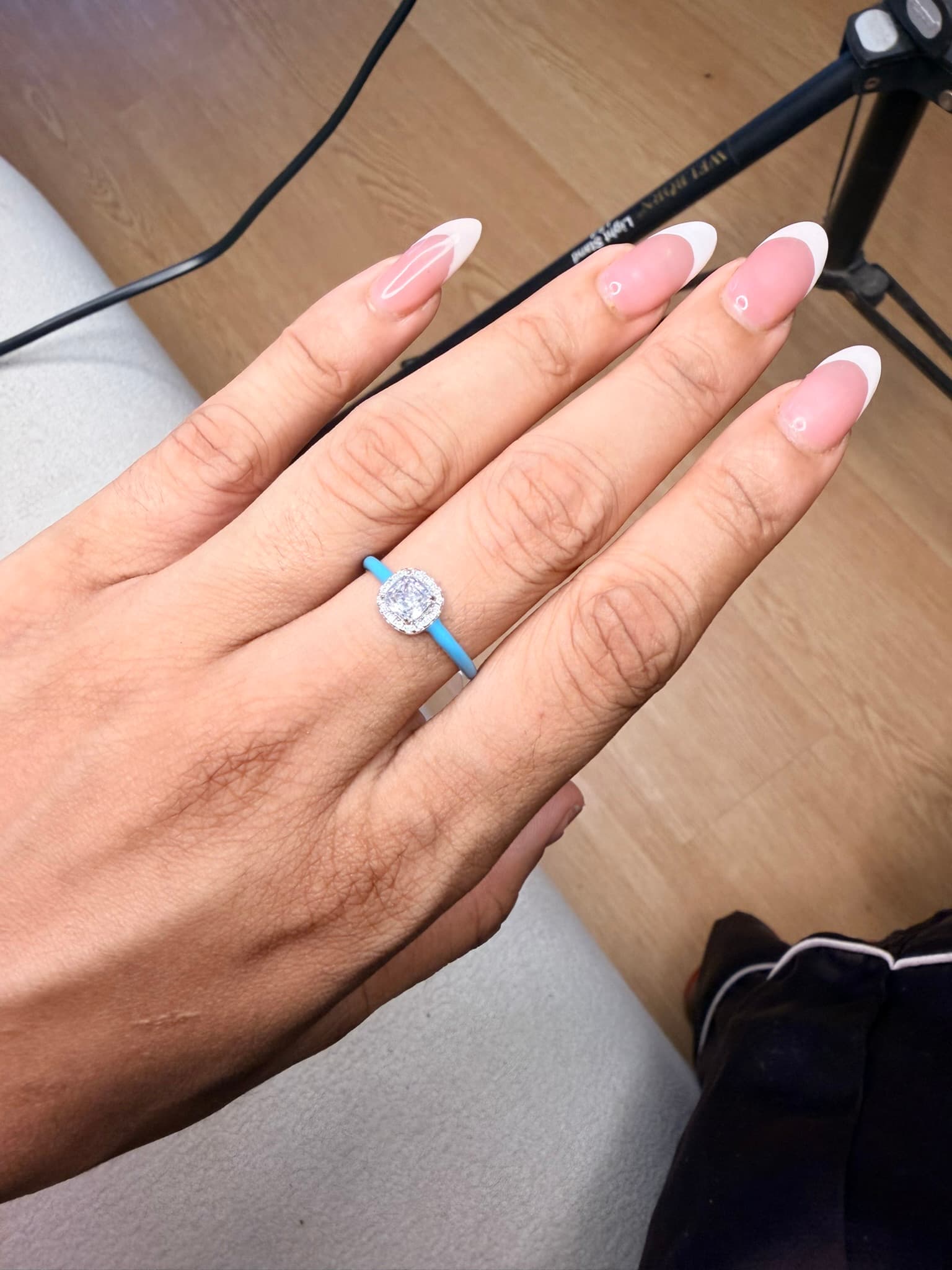 Radiant Cushion-Cut Silver Ring 2
